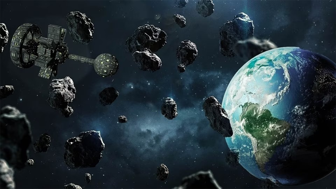 An Asteroid Passing By Earth