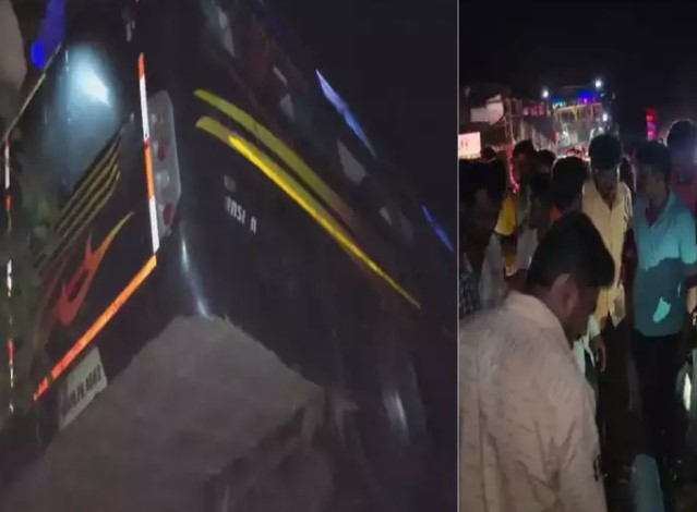 पैनगंगा नदीच्या पुलावरून ट्रॅव्हल्स कोसळून भीषण अपघात