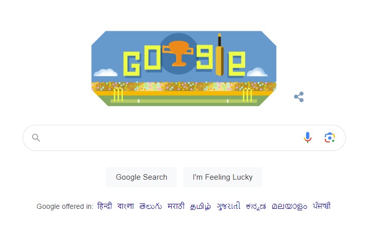 विश्वचषक स्पर्धेच्या अंतिम सामन्यानिमित्त गुगलचे खास डुडल