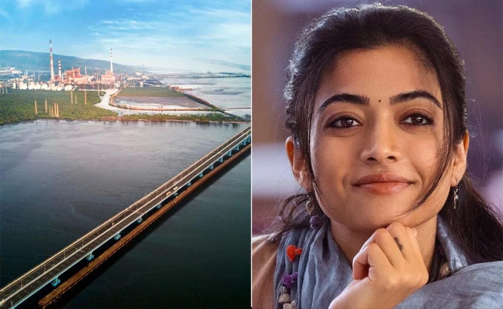 अटल सेतूवरून जाताना ‘पुष्पा’ फेम रश्मिका मंधाना म्हणते, भारत रुकेगा नही!