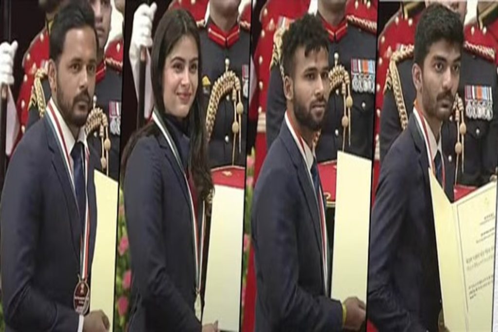 मनू भाकर, गुकेश, हरमनप्रीत आणि प्रवीण कुमार ‘खेलरत्न’ पुरस्काराने सन्मानित!