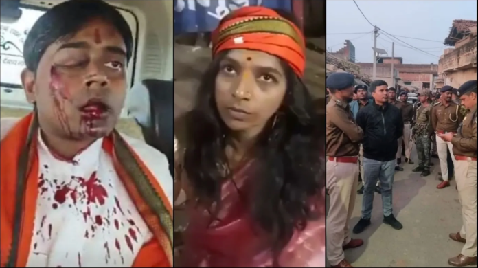 हनुमान चालिसा म्हणणाऱ्या भक्तांवर दगडफेक