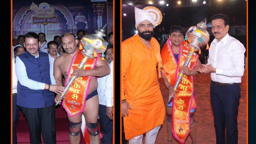 अमृता पुजारी, विजय चौधरीने गाजवले वर्चस्व; जामनेरमध्ये कुस्तीचा फड