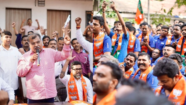 इंडिगो एअरलाईन्सच्या २००० हून अधिक कर्मचाऱ्यांचा भाजपात प्रवेश