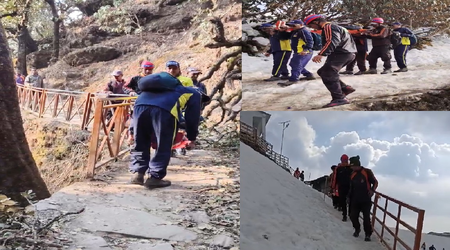 तुंगनाथ मंदिर मार्गावर जखमी युवकाचा यशस्वी बचाव केला