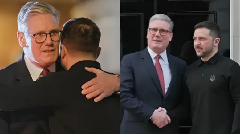 ट्रम्पसोबत बाचाबाचीनंतर ब्रिटनमध्ये झेलेन्स्कींच्या गळाभेटी!