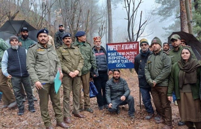 हिजबुल मुजाहिदीनच्या पाच दहशतवाद्यांच्या मालमत्ता जप्त