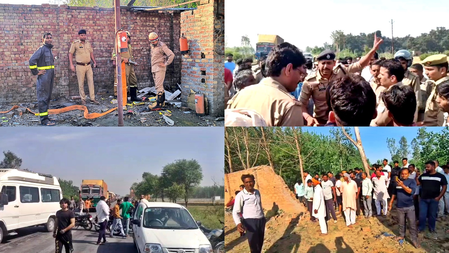 फटाक्यांच्या कारखान्यात भीषण स्फोट