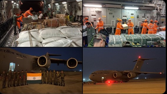 भारताने म्यानमारला मदत वाढवली, ३१ टन साहित्य घेवून विमान रवाना!