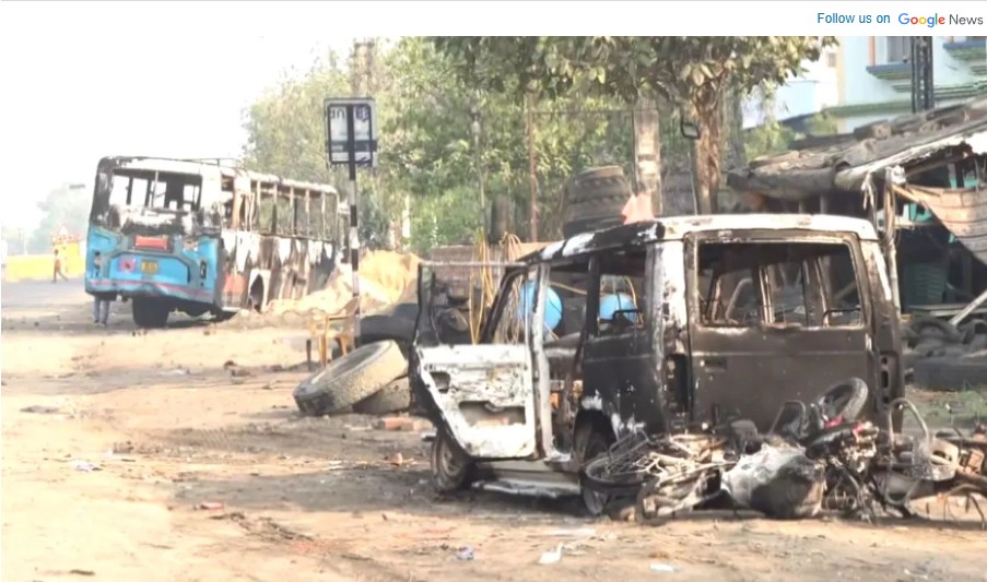 बंगालमधील मुर्शिदाबाद पु्न्हा पेटले !