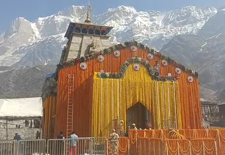 केदारनाथ धाममध्ये कपाट उघडण्यापूर्वी तयारी वेगात