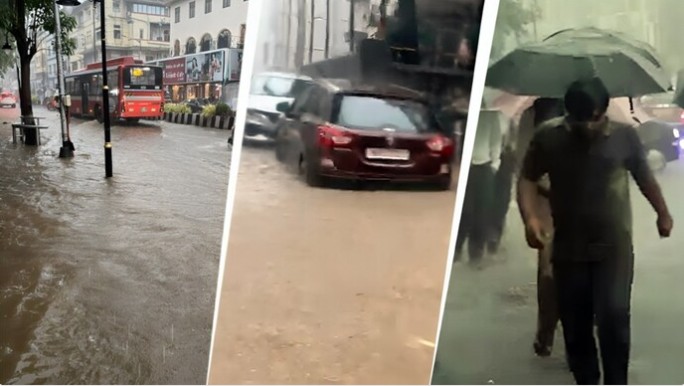 मुंबईत मुसळधार पाऊस, रस्ते पाण्याखाली, विमान आणि लोकल गाड्यांवर परिणाम!