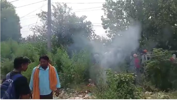 स्फोटकांचा साठा परत घेण्यासाठी आला आणि अचानक स्फोट झाला!