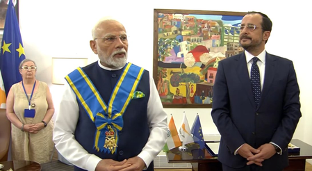 पंतप्रधान मोदी यांना सायप्रसचा सर्वोच्च नागरी सन्मान