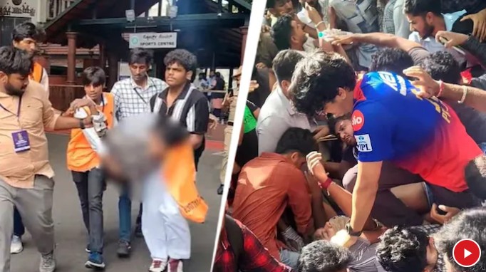 आरसीबीच्या विजयाच्या उत्सवादरम्यान बेंगळुरू स्टेडियमबाहेर चेंगराचेंगरी, ११ जणांचा मृत्यू!