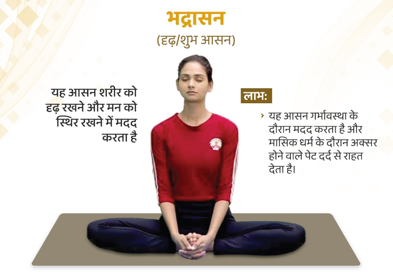 भद्रासन – पोटाचे दुखणे आणि गुडघ्याच्या वेदनेवर औषध