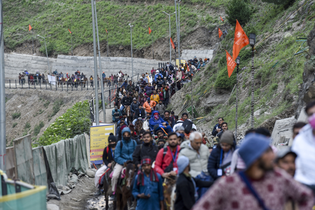 अमरनाथ यात्रा : १.६३ लाख भाविकांनी घेतले बाबा बर्फानींचे दर्शन