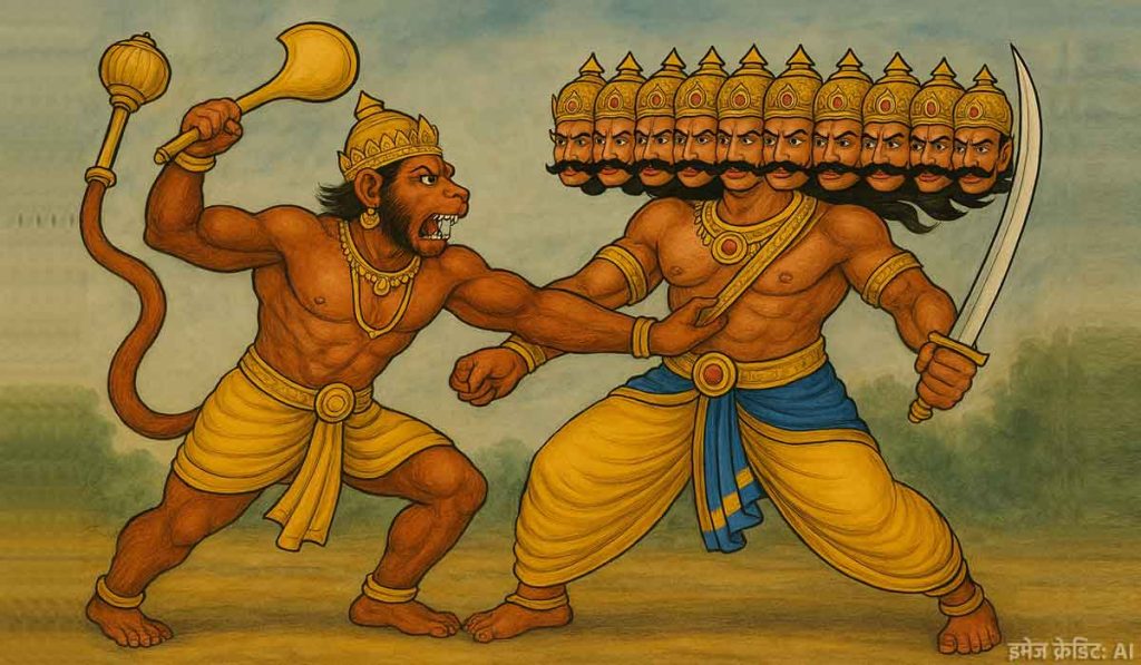 बाली आणि रावण यांच्यातील एक विस्मयकारक भेट