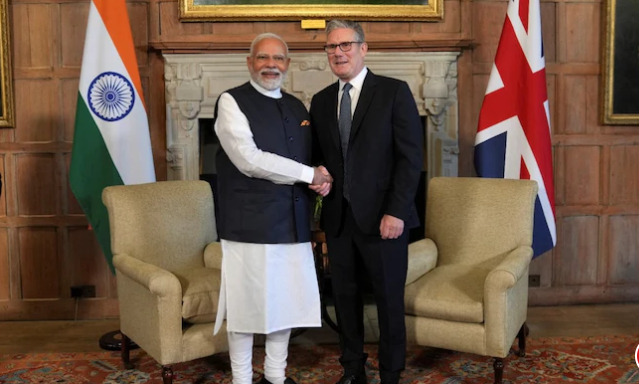 पंतप्रधान मोदी आणि स्टार्मर यांची ऐतिहासिक मुक्त व्यापार करारावर स्वाक्षरी!