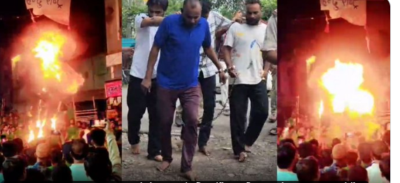 मोहरम मिरवणुकीत ‘हिंदू राष्ट्र’चा बॅनर जाळला, चार मुस्लिमांना अटक!