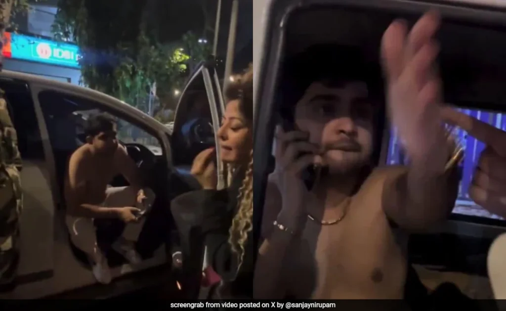 मनसे नेत्याच्या अर्धनग्न अवस्थेतील मुलाचा धिंगाणा