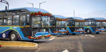 भारताने मॉरिशसला १० इलेक्ट्रिक बसेसची पहिली खेप पाठवली