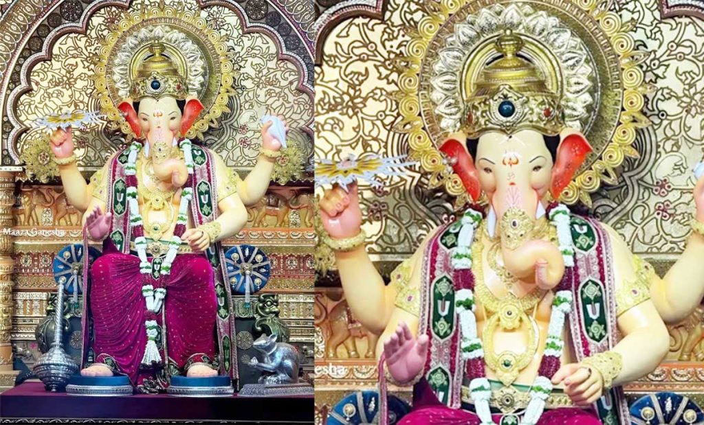 लालबागच्या राजाची भक्तिपूर्ण उत्साहात पहिली झलक सादर