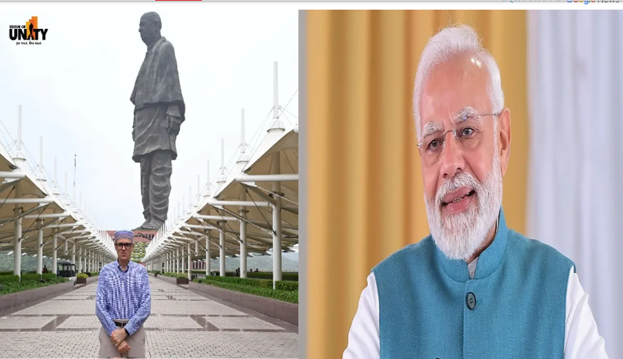 ओमर अब्दुल्ला यांनी ‘स्टॅच्यू ऑफ युनिटी’समोर फोटो काढला, प्रधानमंत्री म्हणाले…