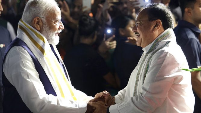 उपराष्ट्रपती निवडण्याची जबाबदारी पंतप्रधान मोदी आणि नड्डा यांच्यावर!