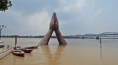 नमो घाटही पुराच्या पाण्याखाली, प्रशासन सतर्क