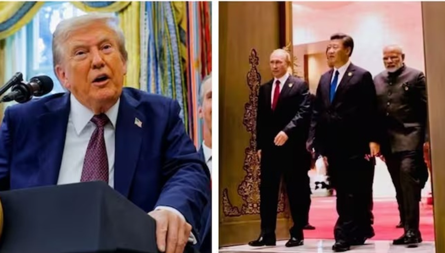 पुतिन, जिनपिंग यांच्यासोबतचा मोदींचा फोटो शेअर करत ट्रम्प म्हणाले…