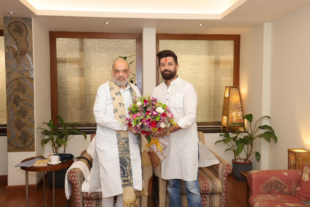 अमित शाह यांची चिराग पासवान यांनी घेतली भेट