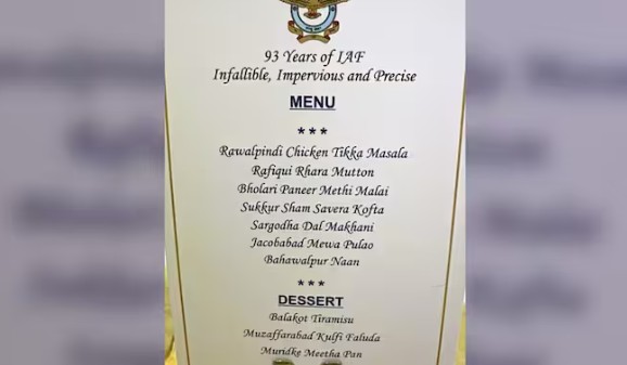 रावळपिंडी चिकन टिक्का, मुझफ्फराबाद कुल्फी… ‘एअर फोर्स डे’निमित्तच्या मेनूची चर्चा