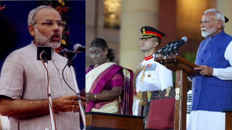 पंतप्रधानांना प्रशासनातील २५ वर्षे पूर्ण; जुने फोटो शेअर केले, आईचे शब्द आठवले!