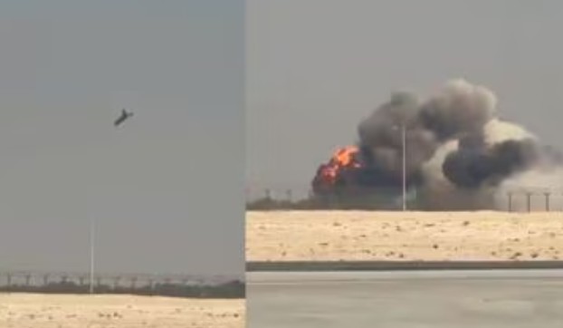 भारतीय बनावटीचं तेजस दुबईच्या एअर-शोमध्ये कोसळले