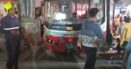 बस रिव्हर्स घेत असताना भांडूपमध्ये अपघात; चार मृत