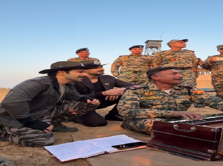 बीएसएफच्या जवानांसोबत वरुण धवनची धमाल