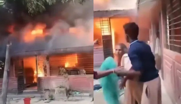 बांगलादेशमध्ये हिंदू शिक्षकाचे घर जाळले