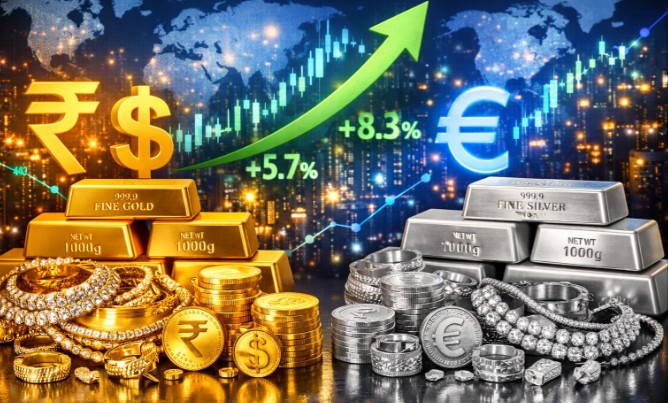 भारतासह आंतरराष्ट्रीय बाजारात सोने, चांदी चमकली!
