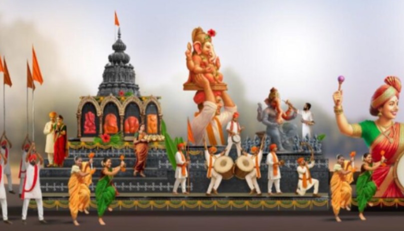 महाराष्ट्राचा चित्ररथ : गणपती बाप्पा आणि आत्मनिर्भरतेचा संदेश