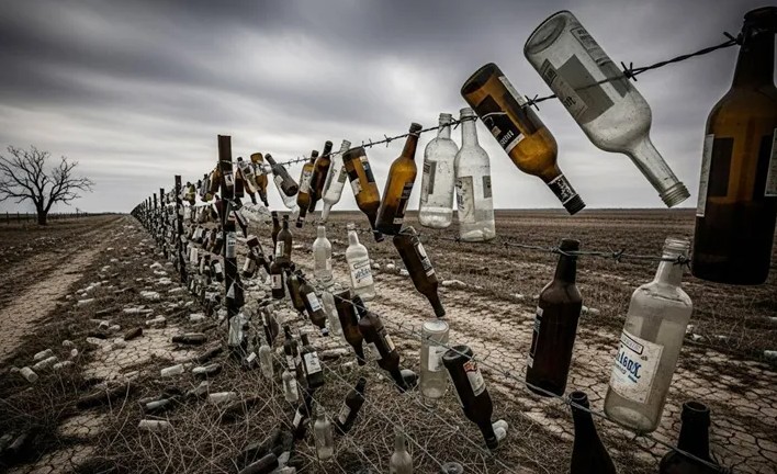 भारत- पाकिस्तान सीमेवर लटकवल्यात काचेच्या बाटल्या! काय आहे कारण?