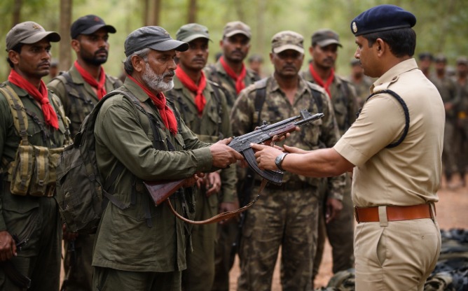 छत्तीसगडमधील आघाडीचा माओवादी देवजी आला शरण!