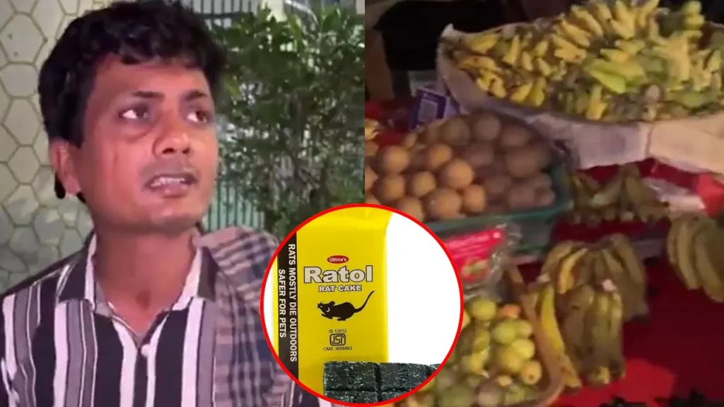 उंदरांपासून सुरक्षित राखण्यासाठी तो लावत होता, फळांना उंदरांचे विष…बसला चोप