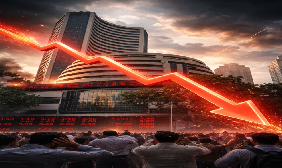 सेन्सेक्समध्ये मोठी घसरण; निफ्टी २३,२०० च्या खाली