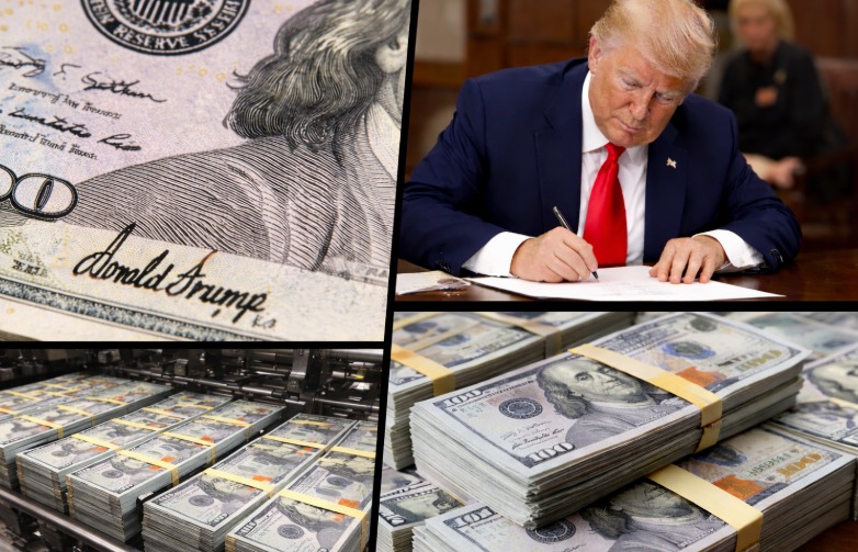 अमेरिकन चलनावर डोनाल्ड ट्रम्प यांची सही