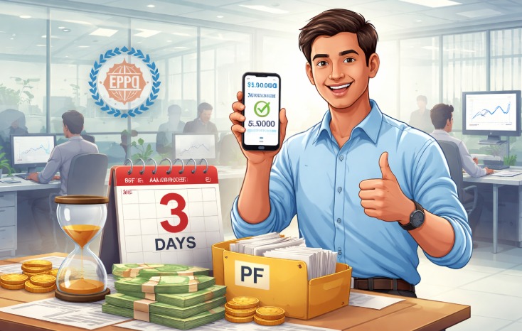 PF काढण्याची प्रक्रिया २० दिवसांवरून थेट ३ दिवसांवर