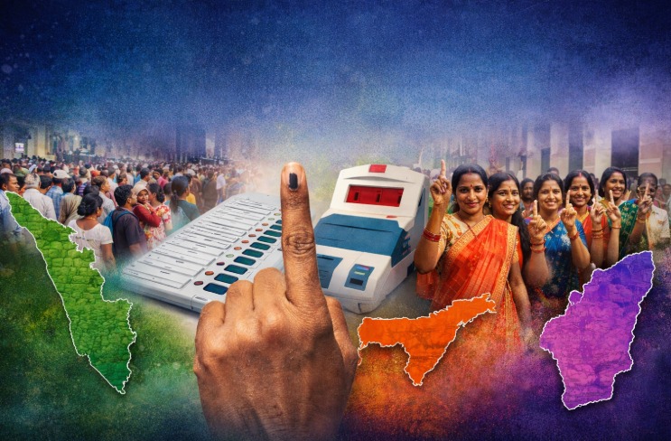 केरळ–आसाममध्ये मतदानाचा विक्रम मोडला