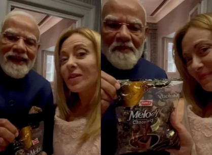 पंतप्रधान मोदींकडून मेलोनी यांना ‘मेलोडी’ची भेट