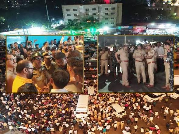नसरापूर बालिका अत्याचार प्रकरणी नागरिकांनी अडवला मुंबई सातारा महामार्ग