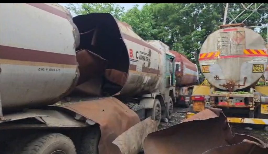चेंबूरमध्ये गॅस टँकरला वेल्डिंग करताना स्फोट